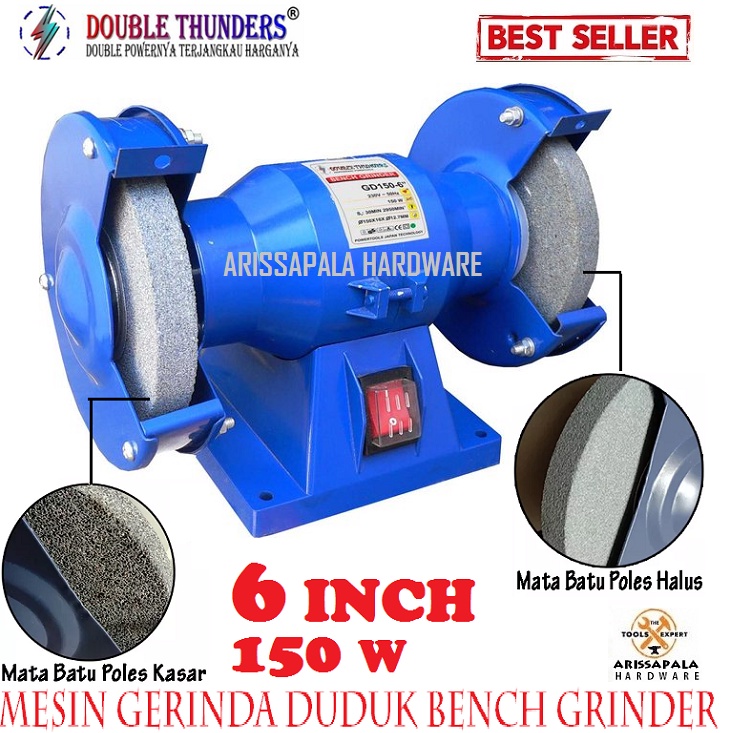 Jual Mesin Gerinda Duduk Bench Grinder Inch Mesin Asah Poles Batu