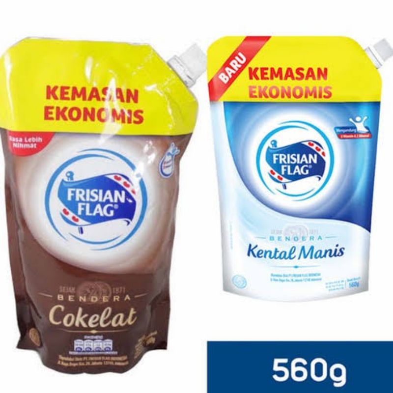 Jual Susu Kental Manis Bendera Frisian Flag SKM Pouch 560 Gr Indonesia