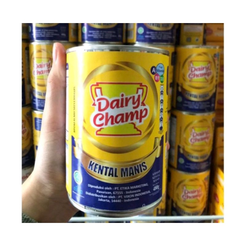 Jual Susu Kental Manis Dairy Champ 480gr Tiga Sapi Shopee Indonesia