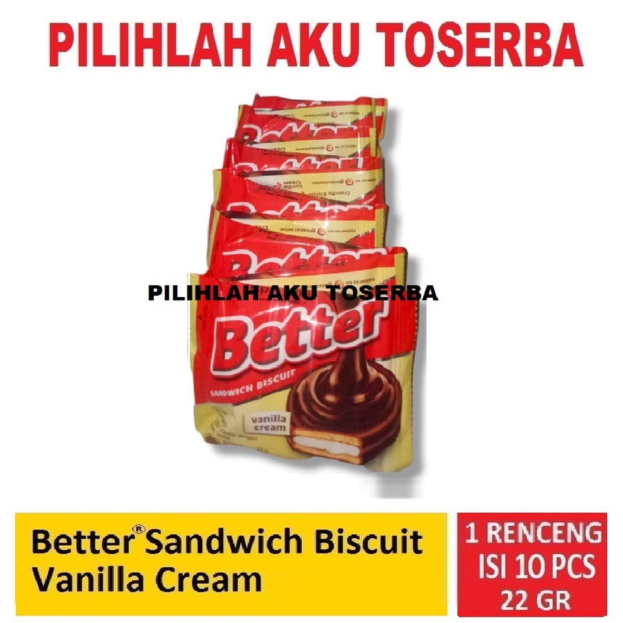 Jual Biskuit Roma Better Sandwich Biskuit 1 Renceng Isi 10 Sachet X 22