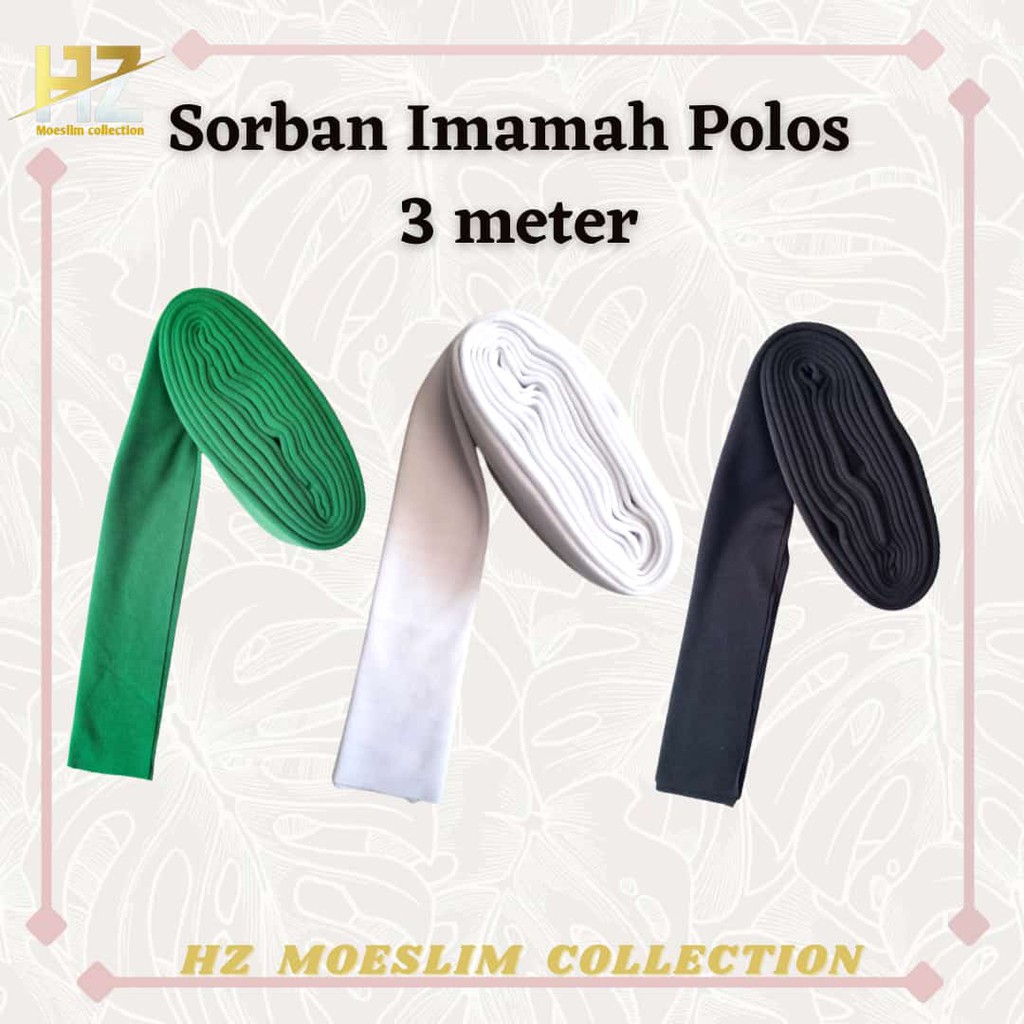 Jual Sorban Imamah Polos Panjang Meter Imamah Habaib Sorban Habib