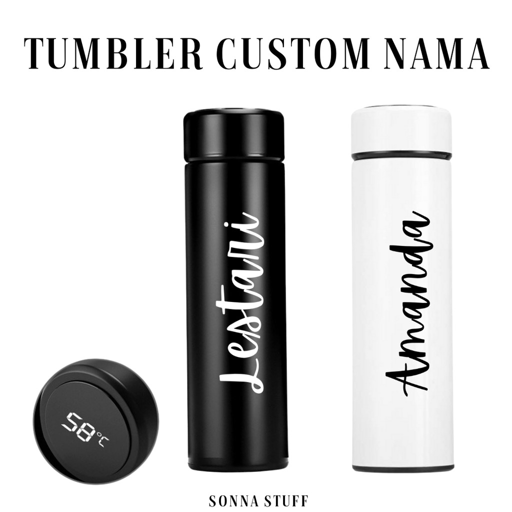 Jual TUMBLER CUSTOM NAMA LOGO FOTO TUMBLER LED UV PRINTING 500 ML