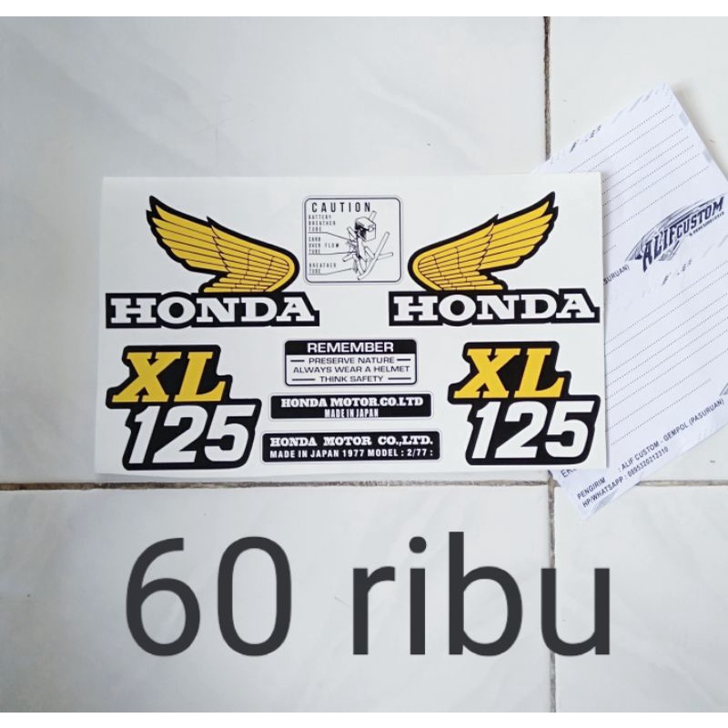 Jual Sticker Honda Xl Stiker Honda Xl Decal Honda Xl Decal