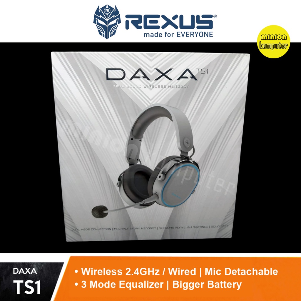 Jual Rexus Daxa TS1 RGB Wireless Gaming Headset Dual Connection With