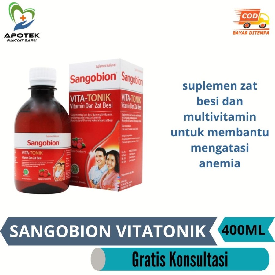 Jual Sangobion Vita Tonik Ml Penambah Darah Untuk Anemia Shopee