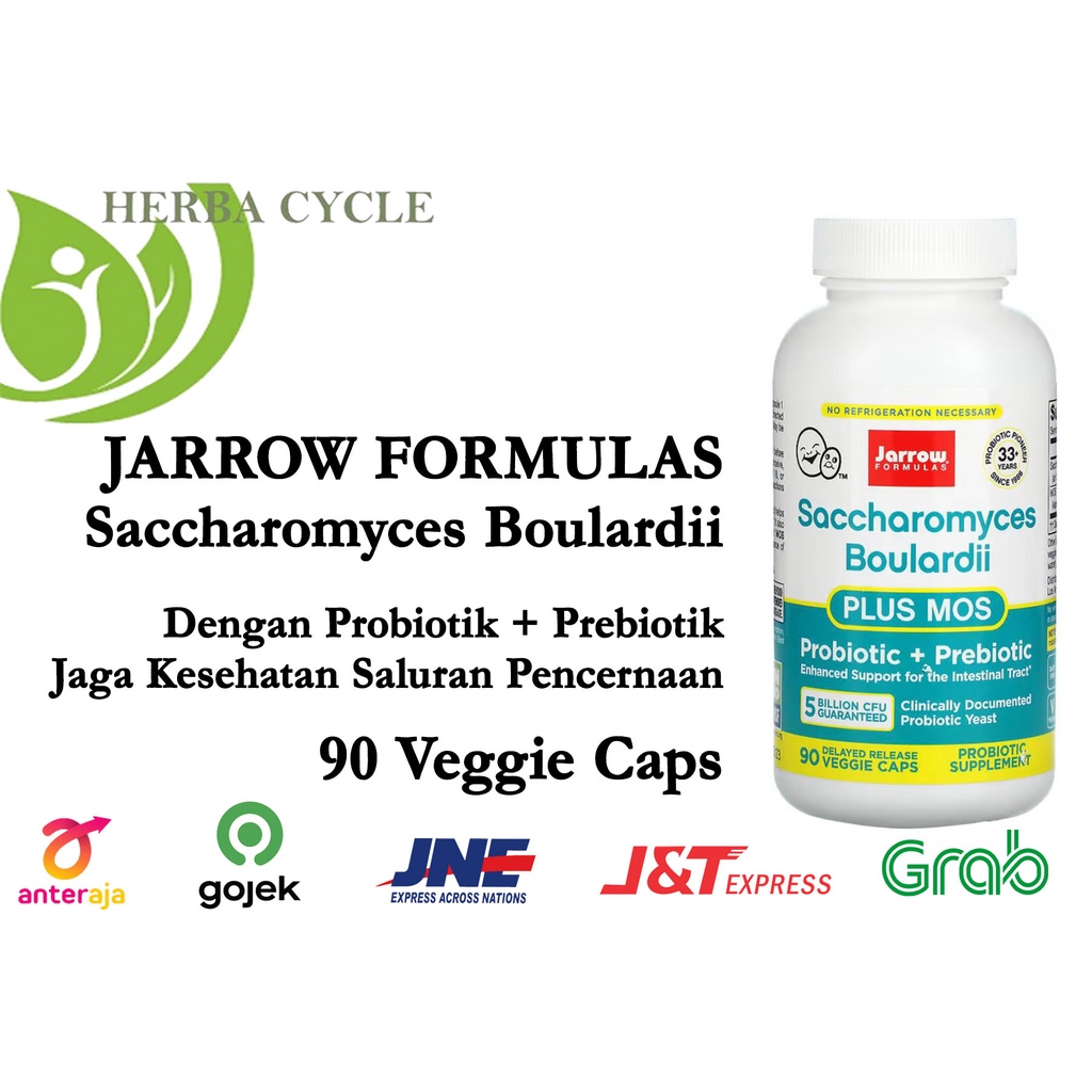 Jual Jarrow Formulas Saccharomyces Boulardii 5 Billion CFU 90 Veg Caps