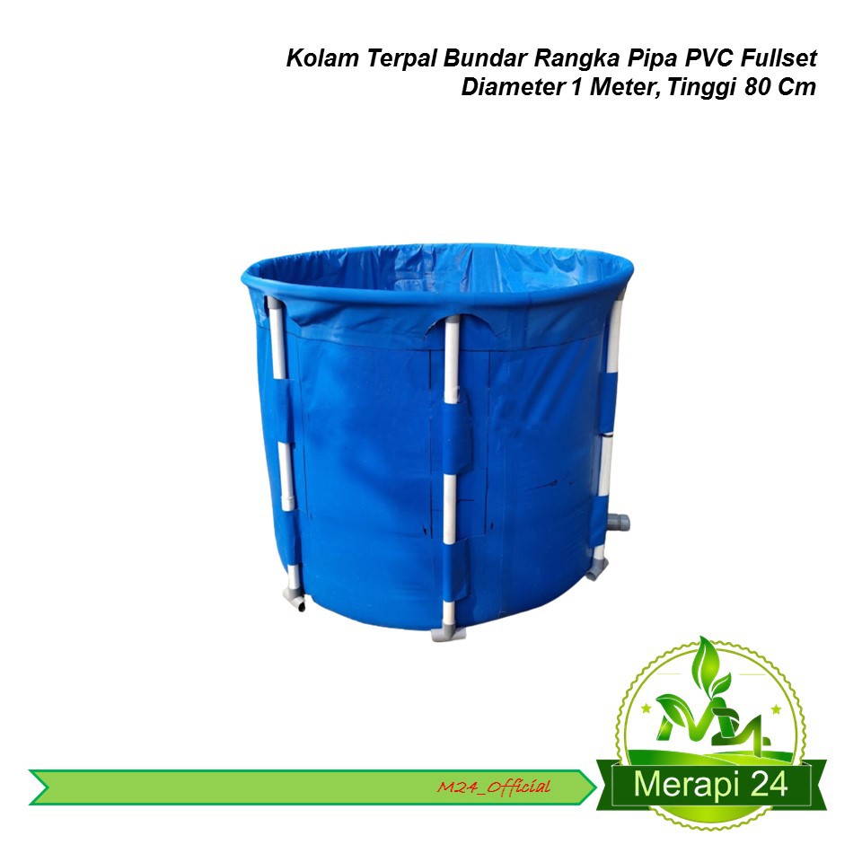 Jual Kolam Terpal Bundar Rangka Pipa PVC Fullset D100Cm T80Cm Shopee