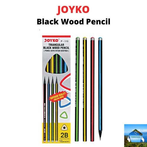 Jual Joyko Pencil Pensil Kayu Hitam Segitiga B P Satuan