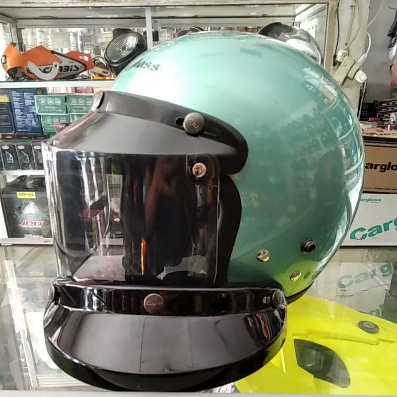 Jual HELM CARGLOSS CFM RETRO ARMY JZ GREEN Shopee Indonesia