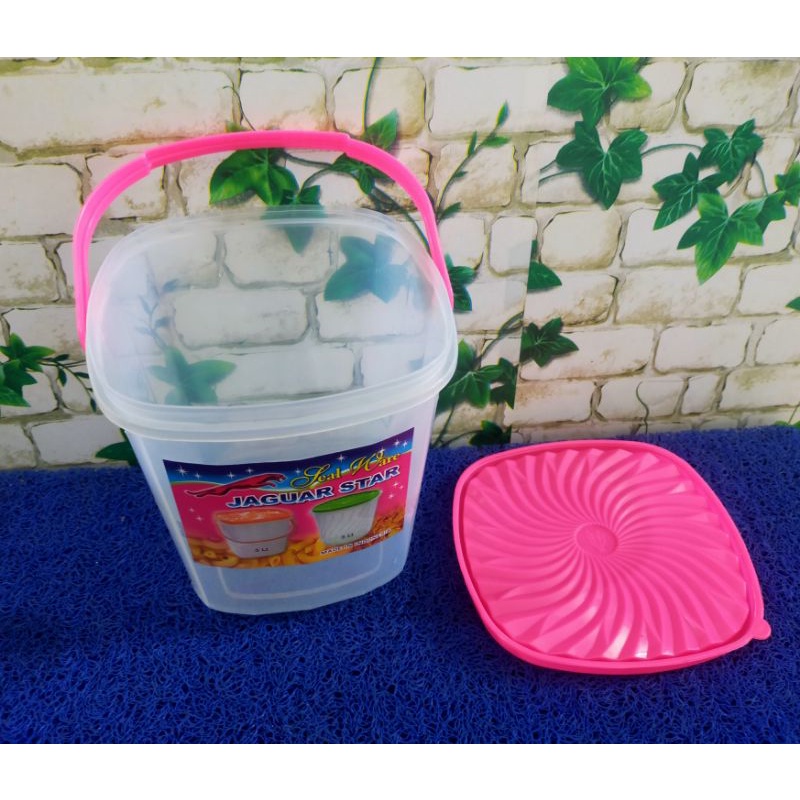 Jual Toples Segi 3L Toples Plastik Toples Kue Toples Lebaran