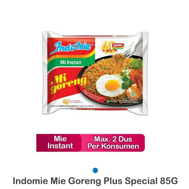 Jual INDOMIE GORENG SPECIAL 85GR Shopee Indonesia