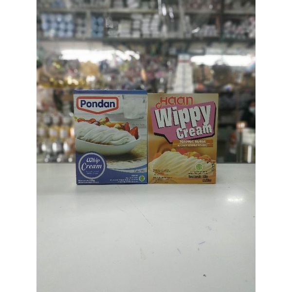 Jual Whip Cream Pondan Wippy Cream Haan Kemasan 150 Gr 400 Gr