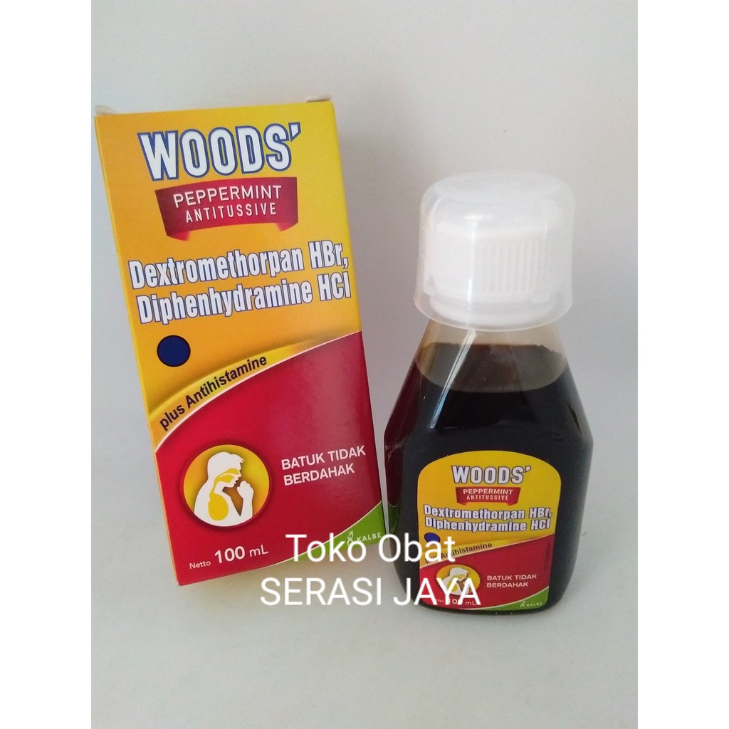 Jual Woods Pepppermint Antitussive Batuk Tidak Berdahak Merah Ml