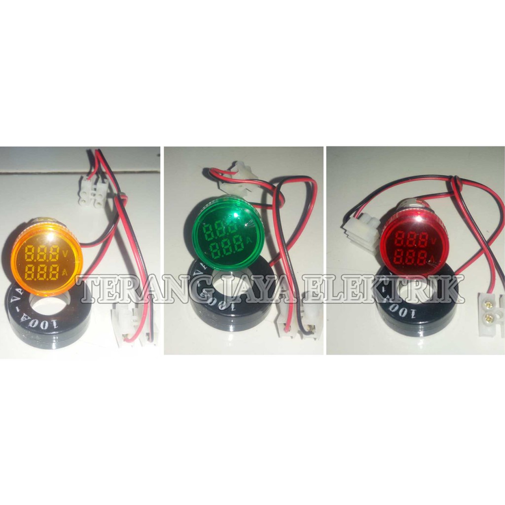 Jual Pilot Lamp Lampu Pilot Mm With Voltage And Ampere Indicator Ld