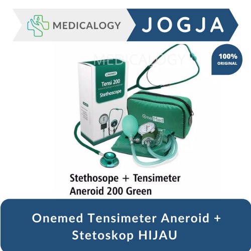 Jual Tensimeter Aneroid 200 Manual Jarum Stetoskop Warna Hijau Onemed