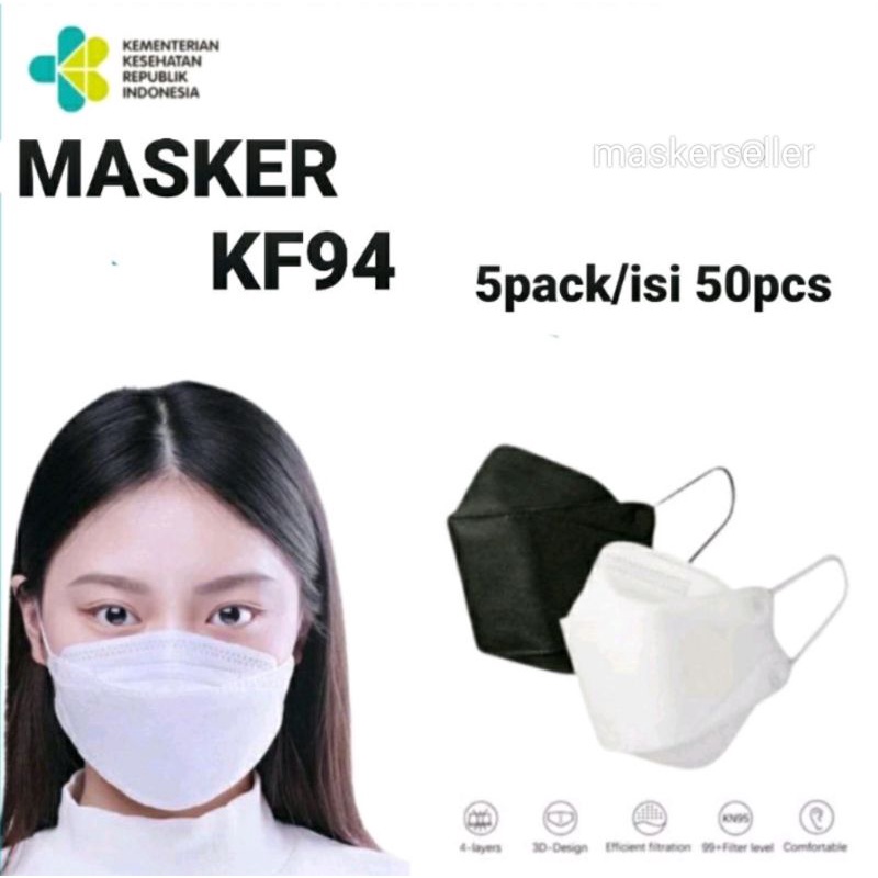 Jual MASKER KF94 ISI 50PCS MASKER KF94 4PLY Shopee Indonesia