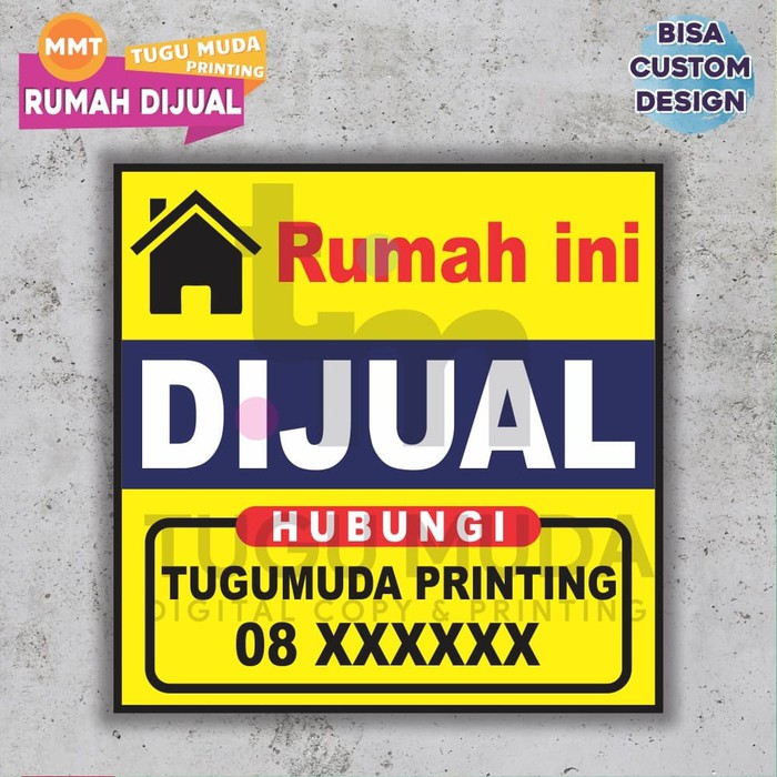 Jual Cetak MMT Spanduk Banner Jual Rumah Dijual Ruko Properti BU