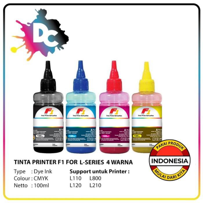 Jual Tinta Printer F For Epson L Series Cmyk Ml Shopee Indonesia