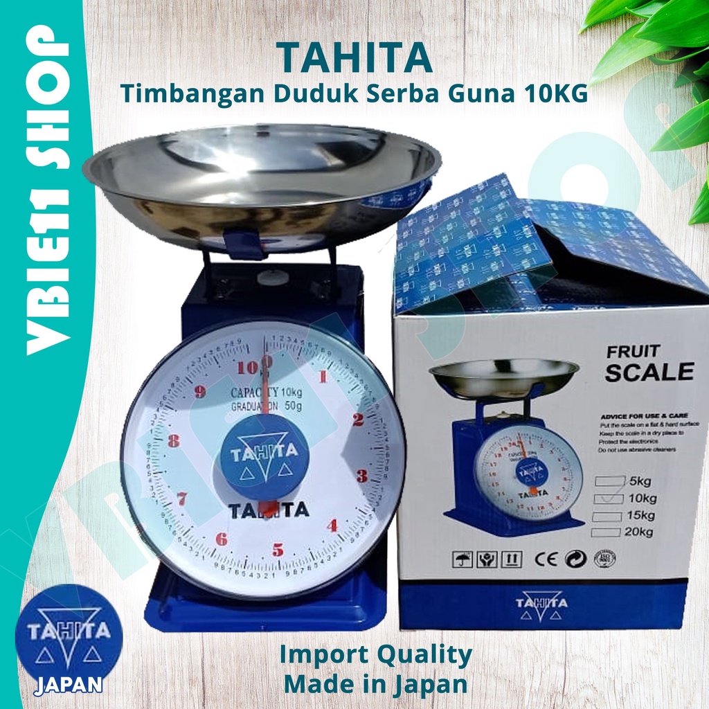 Jual Timbangan TAHITA 10kg Besi Stainless Jarum Analog Manual Duduk