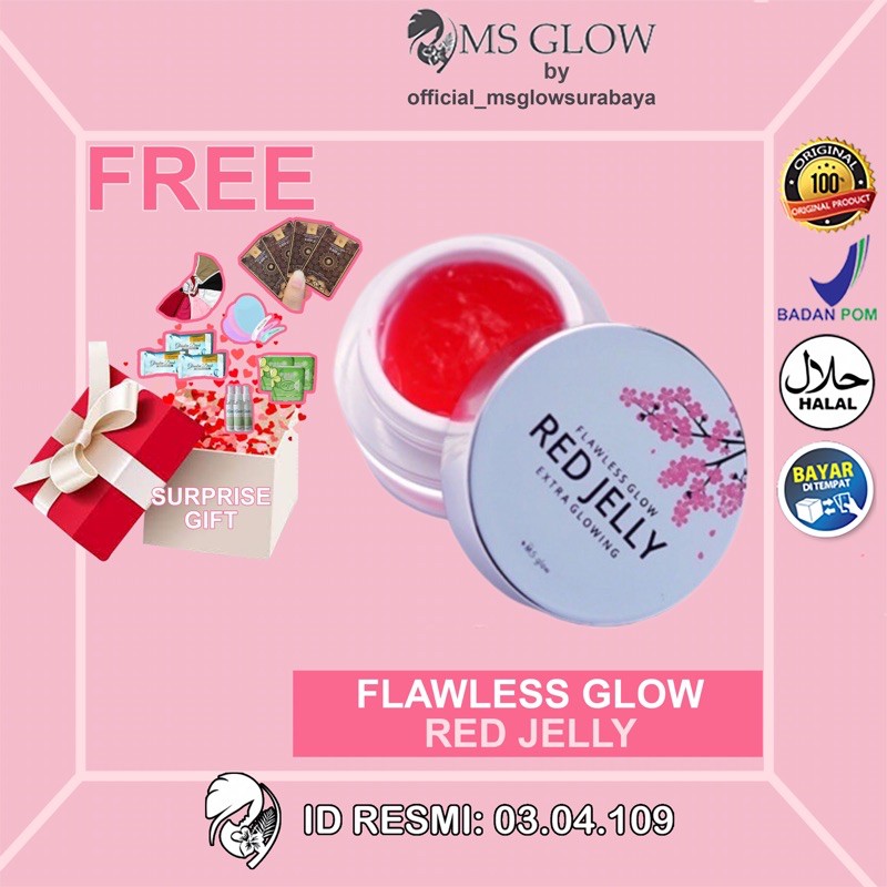 Jual Original Ms Glow Flawless Red Jelly Kemasan Baru Promo Shopee