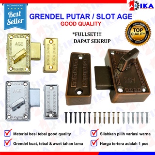 Jual Grendel Putar Age Antik Gold Silver Pengunci Pintu Selop Kunci