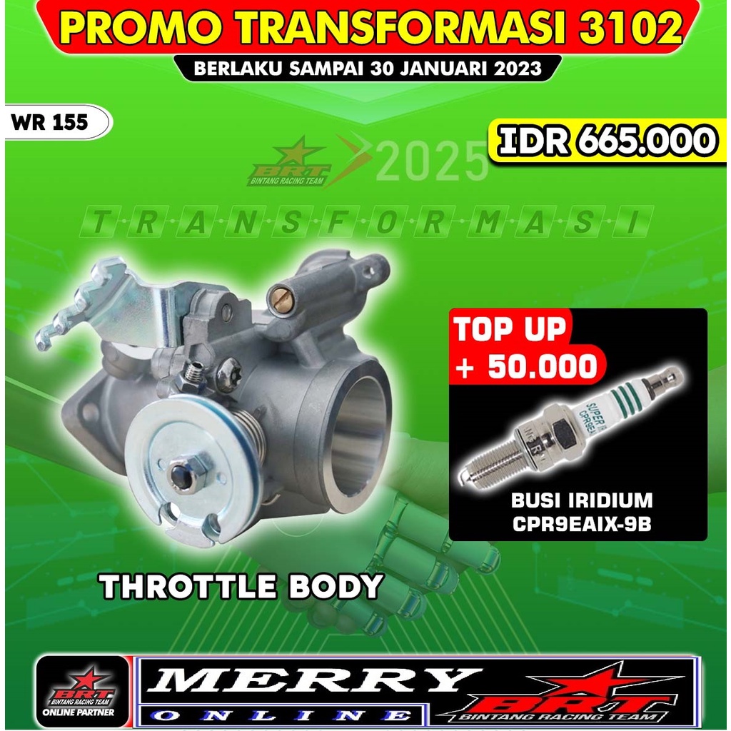 Jual Promo Throttle Body Dan Velocity BRT Super Flow TB WR 155 WR155