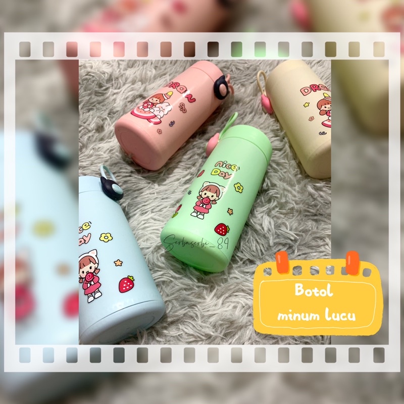 Jual Botol Minum Lucu Nice Day Botol Minum Kaca Unik Ukuran 360ml Botol