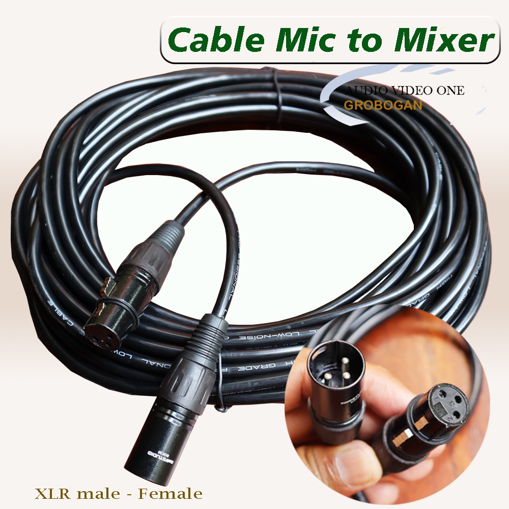 Jual Kabel Mic To Mixer XLR Male To Female TUFFSTUDIO Cable Mik Jadi