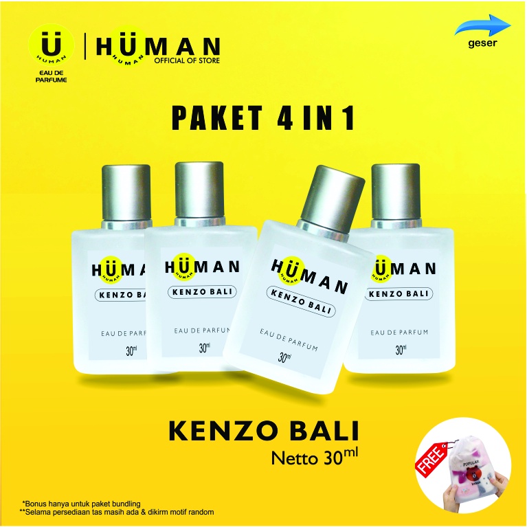 Jual HUMAN Paket 4 In 1 Human Parfum All Variant Pria Wanita 100