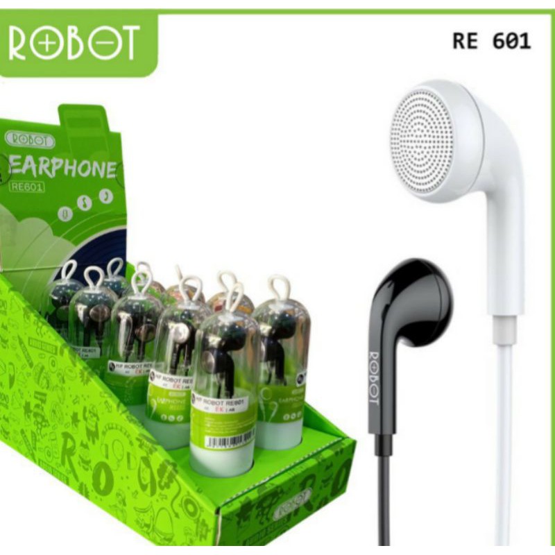 Jual Headset Earphone Handsfree ROBOT RE 601 With MIC ORIGINAL