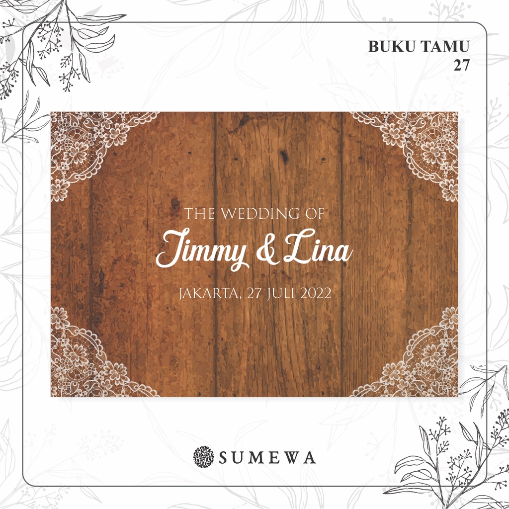 Jual Buku Tamu Pernikahan Wedding Guest Book Buku Tamu Custom