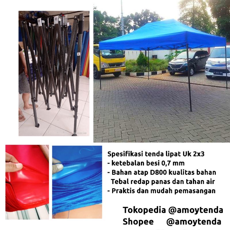 Jual Tenda Lipat Ukuran 2x3 Besi Petak Shopee Indonesia