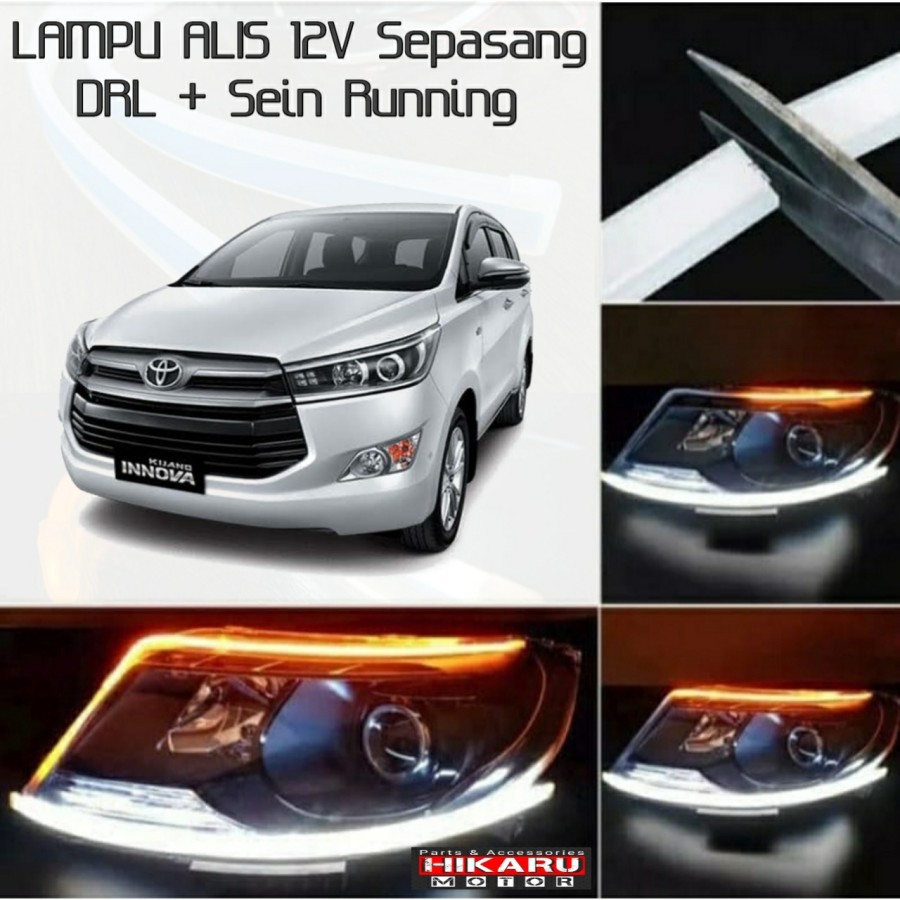 Jual Lampu Alis LED DRL Running Sen Mobil INNOVA REBORN Sepasang