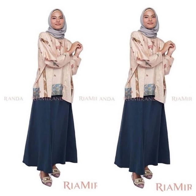 Jual Mijil Top Ria Miranda Warna Peach All Size Indonesia Shopee Indonesia