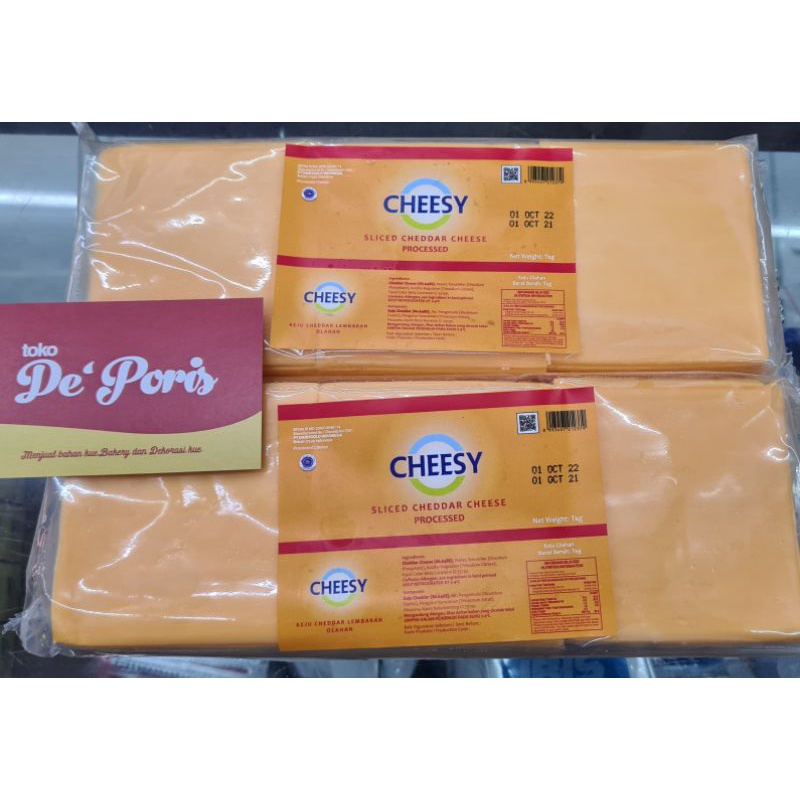 Jual Keju Slice Cheesy Red Cheddar 84pcs Shopee Indonesia