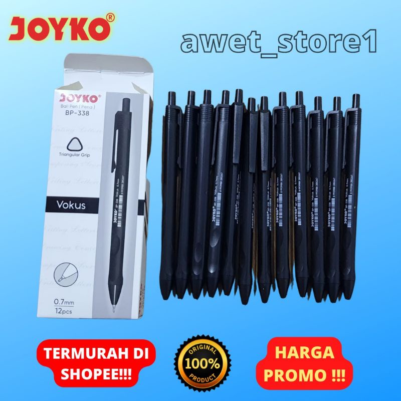 Jual Pulpen Gel Pen Bolpoin Bolpen Pena Joyko BP 338 JK 100 Per