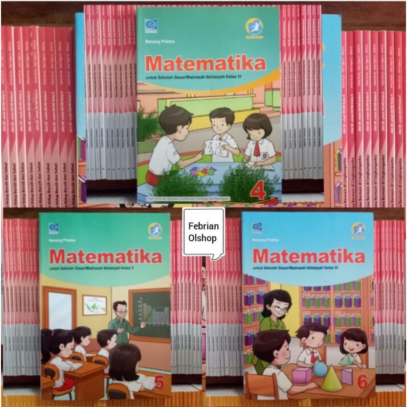 Jual BUKU MATEMATIKA SD MI KELAS 4 5 6 REVISI K13N GRAFINDO Indonesia