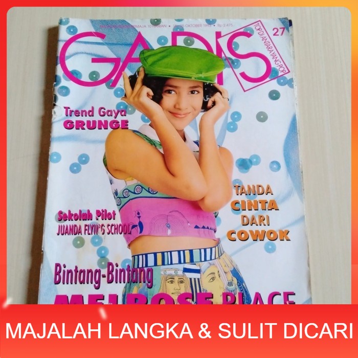 Jual Majalah GADIS No 27 Okt 1993 CINDY FATIKA SARI Langka Shopee