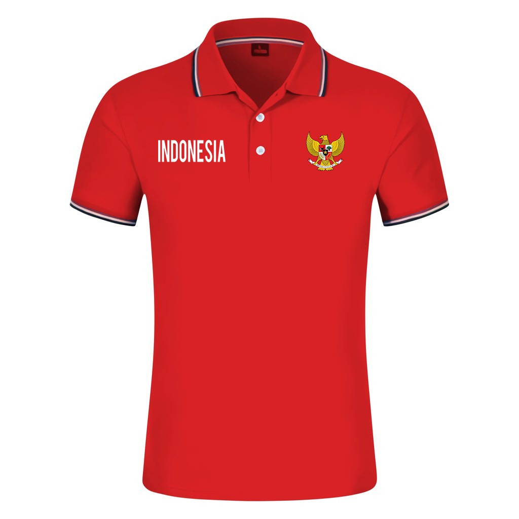 Jual STRIPE POLO WANGKY GARUDA INDONESIA KAOS BERKERAH POLO SHIRT PRIA