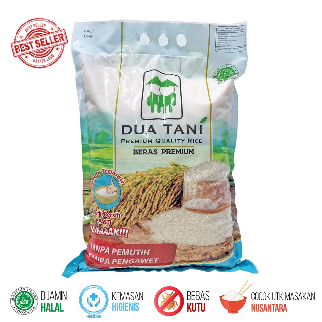 Beras Premium Super Platinum Dua Tani Kg Halal Pasti Pulen Shopee