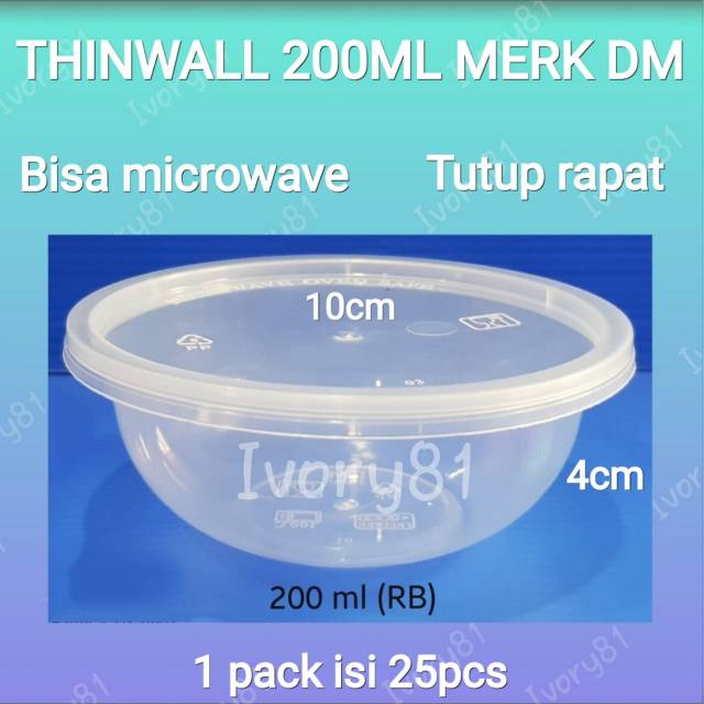 Jual Thinwall Food Container Ml Cup Salad Ml Cup Pudding