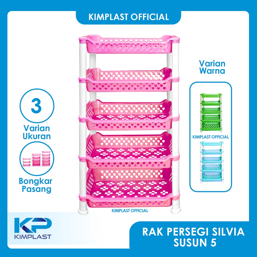 Jual KIMPLAST Rak Persegi Silvia Susun 5 Rak Susun 5 Tingkat Rak