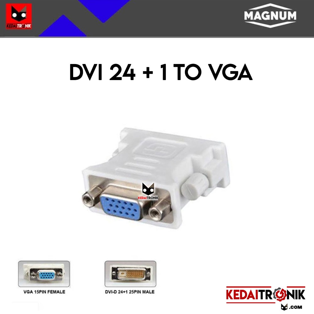 Jual Converter Dvi To Vga Magnum Gold Connector Dvi D D Sub