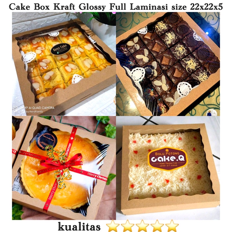 Jual Kotak Kue Dgn Jendela Transparan Full Laminasi X Cm Kotak