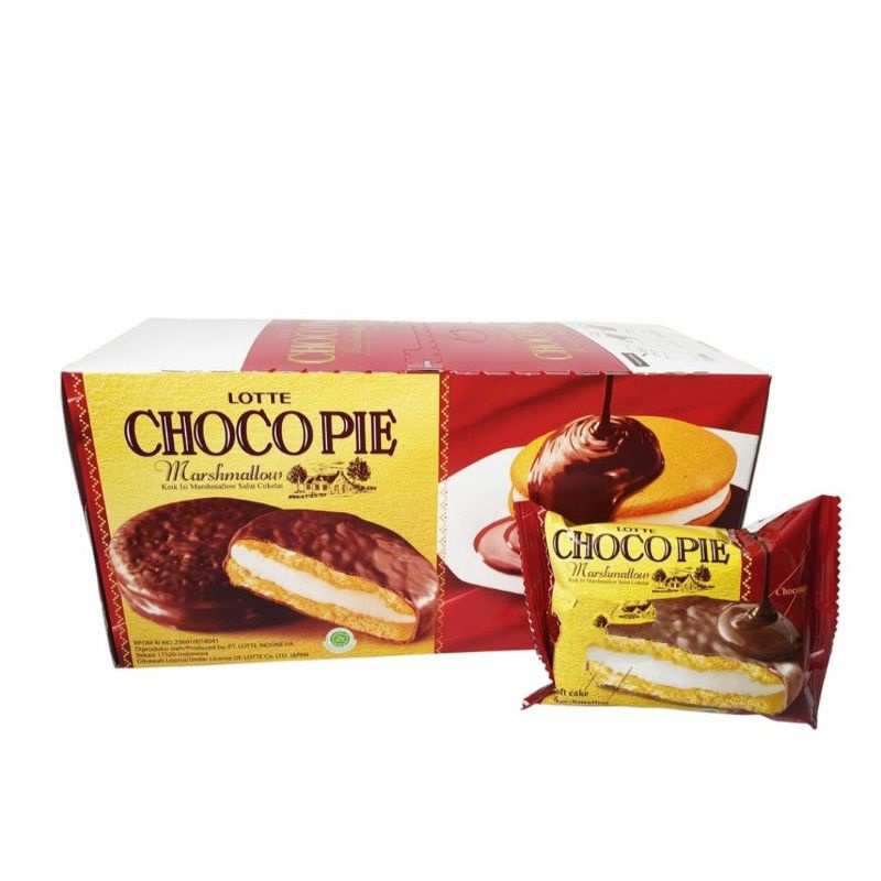 Jual Lotte Chocopie Isi Gr Coklat Keju Shopee Indonesia