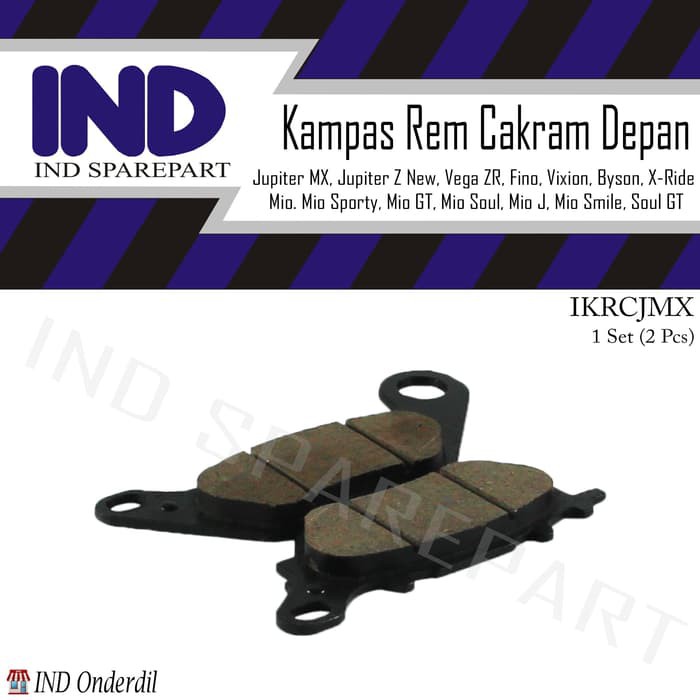 Jual Ind Onderdil Kampas Cakram Rem Depan Discpad Dispad Jupiter Mx