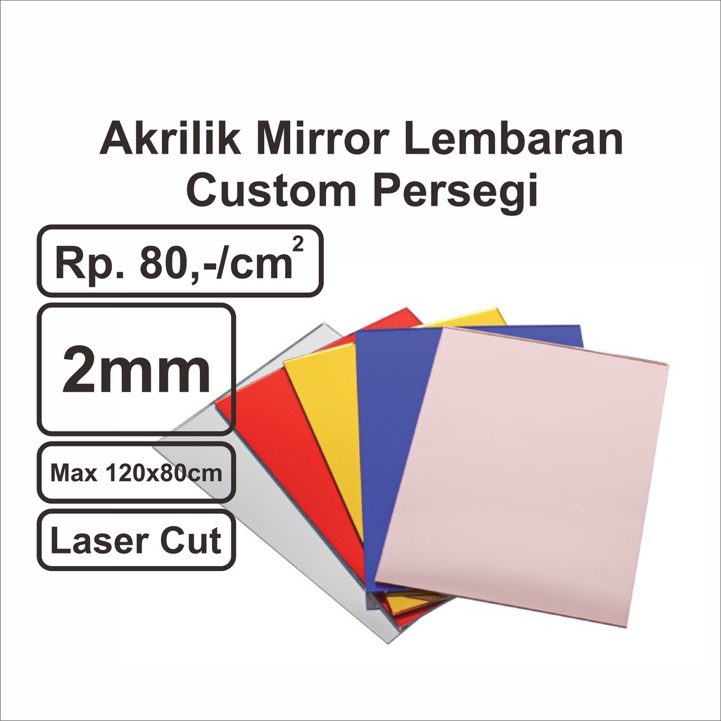 Jual Akrilik Mirror Custom Acrylic Mirror Lembaran Akrilik Acrylic