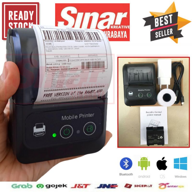 Jual PRINTER BLUETOOTH THERMAL 58MM EPX583 V2 CETAK RESI DAN STRUK MINI