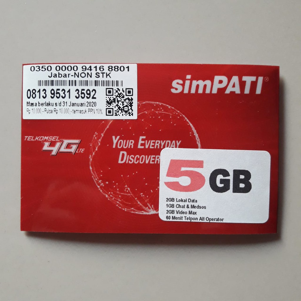 Jual Perdana Simpati Kuota Data 5GB Shopee Indonesia