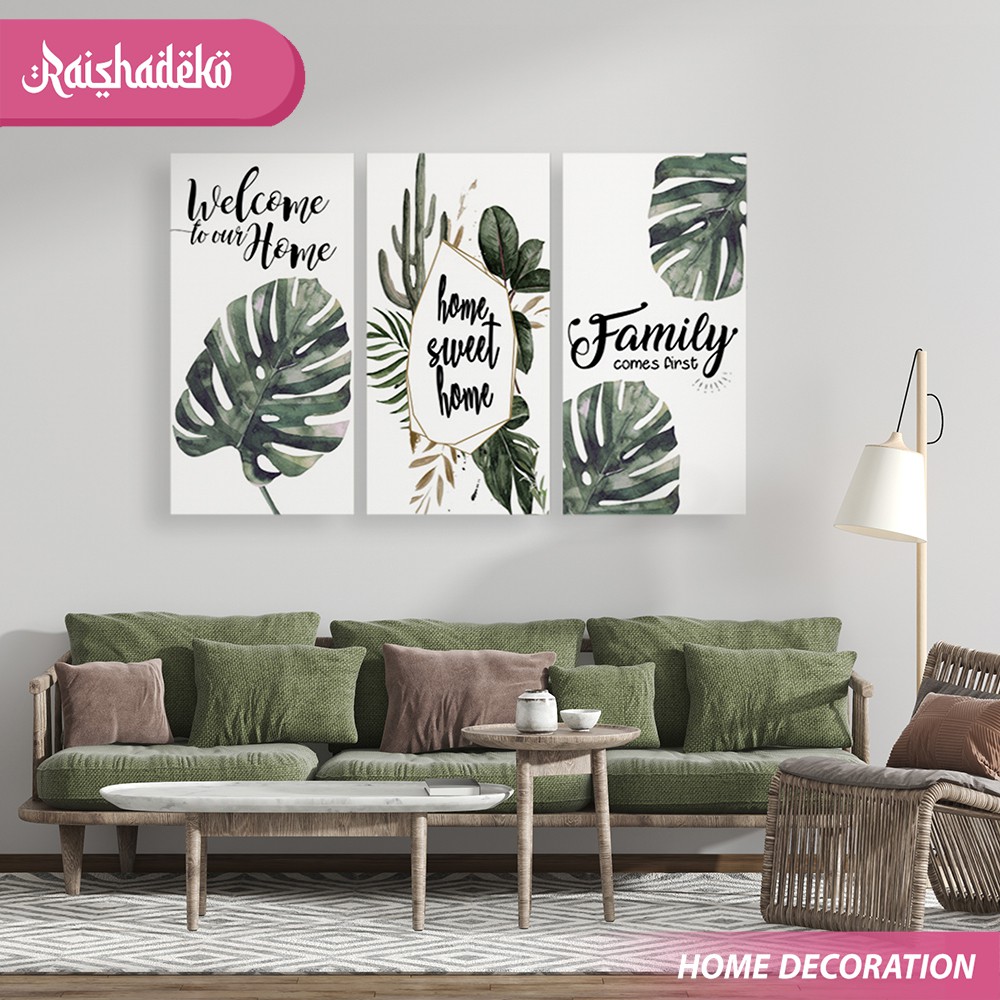 Jual Wall Decor Tropical Lukisan Dinding Dekorasi Kamar Monstera Hiasan